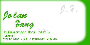 jolan hang business card